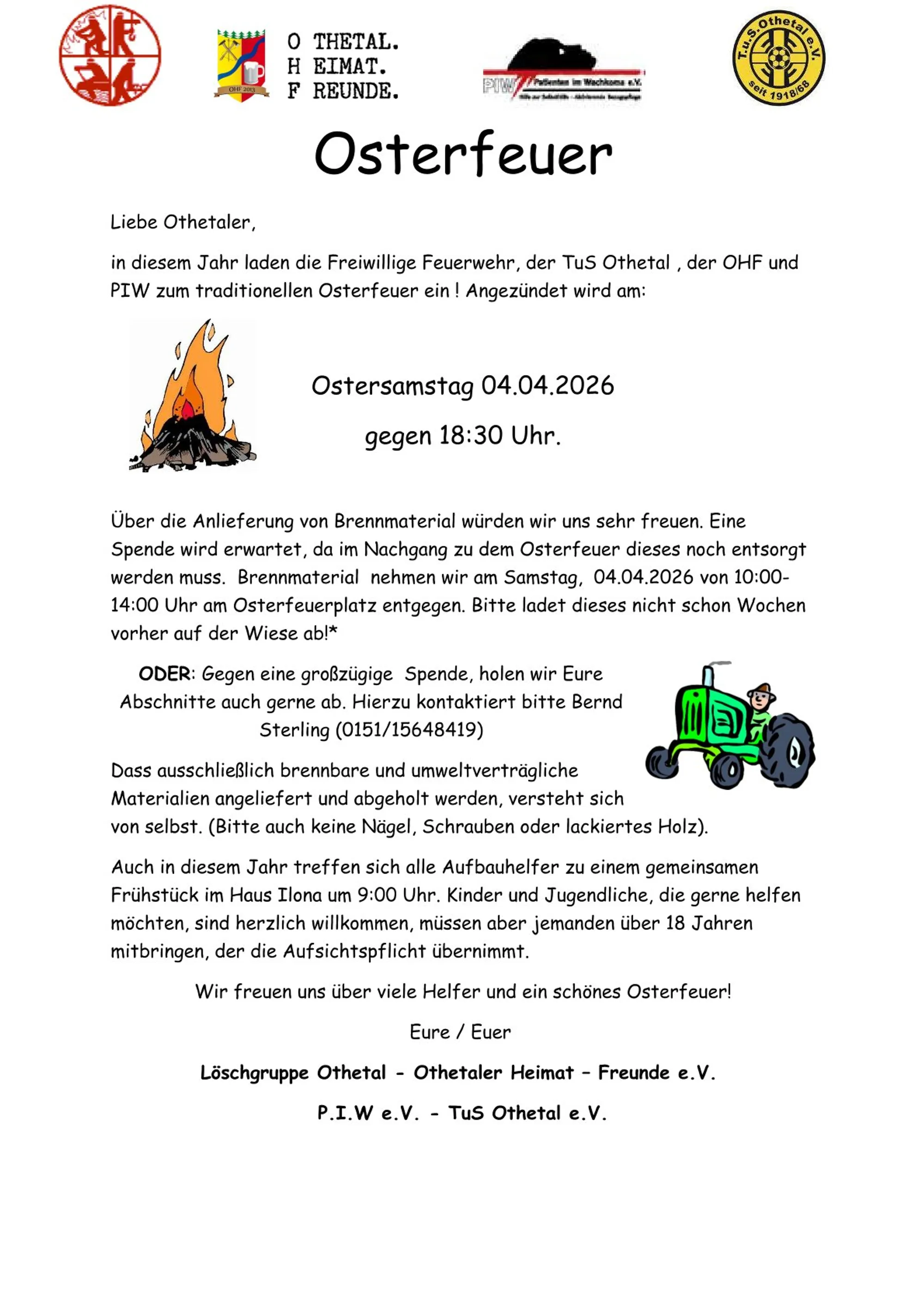 Osterfeuer 2026